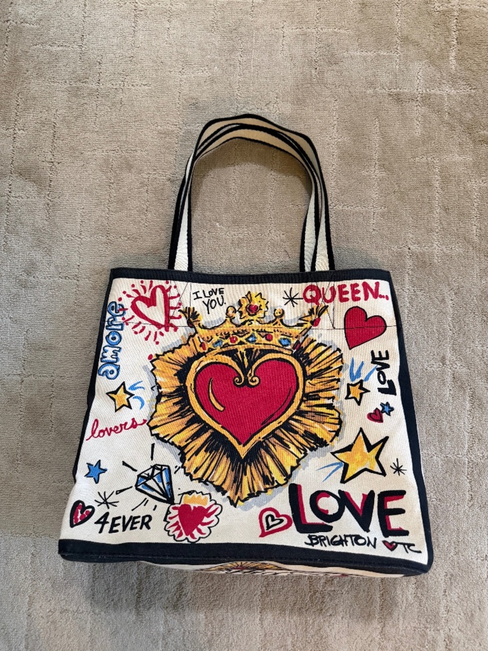 Brighton Queen of Love Canvas Tote
